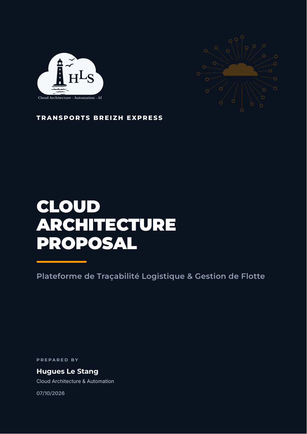 Couverture du rapport Cloud Architecture Proposal pour Transports Breizh Express